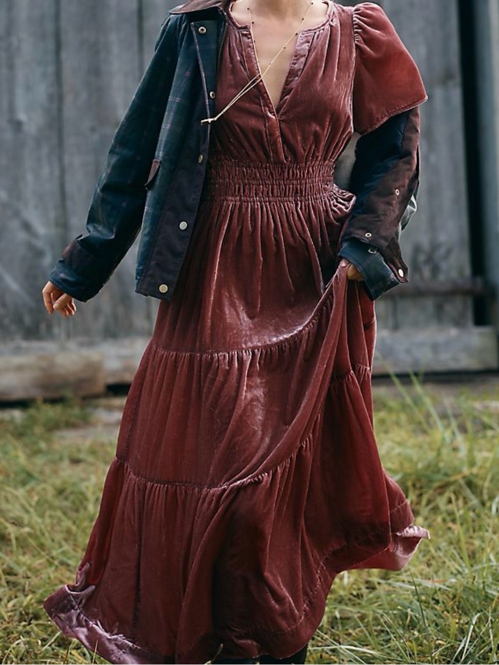 Anthropologie Somerset Velvet Dress